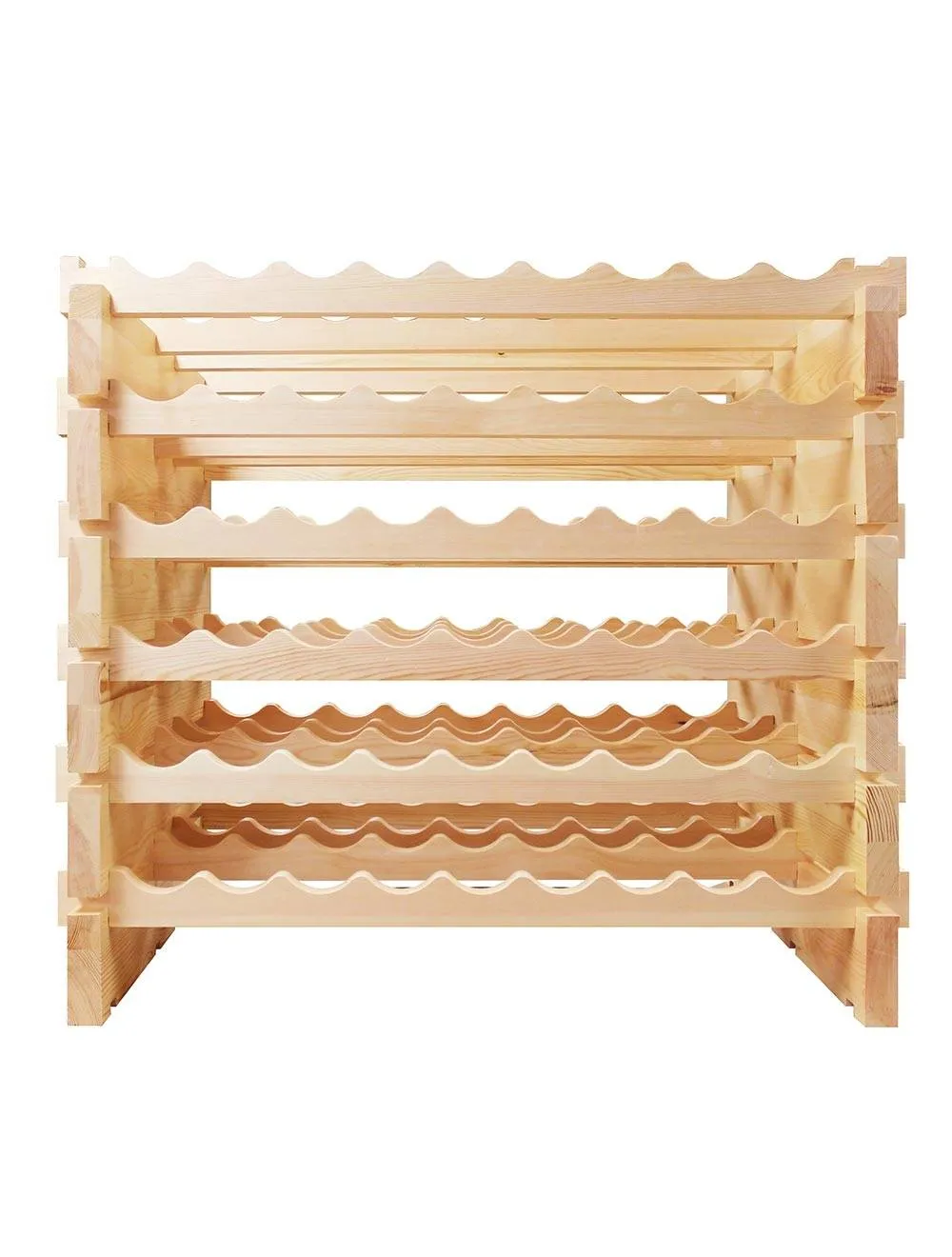 108 Bottle Double Modular Wine Rack (Natural)