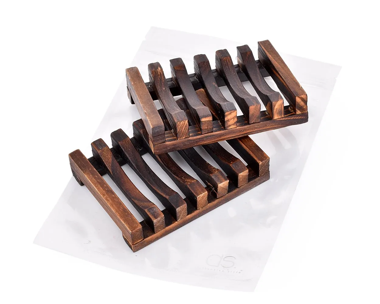 2 Pieces Wooden Soap Dishes