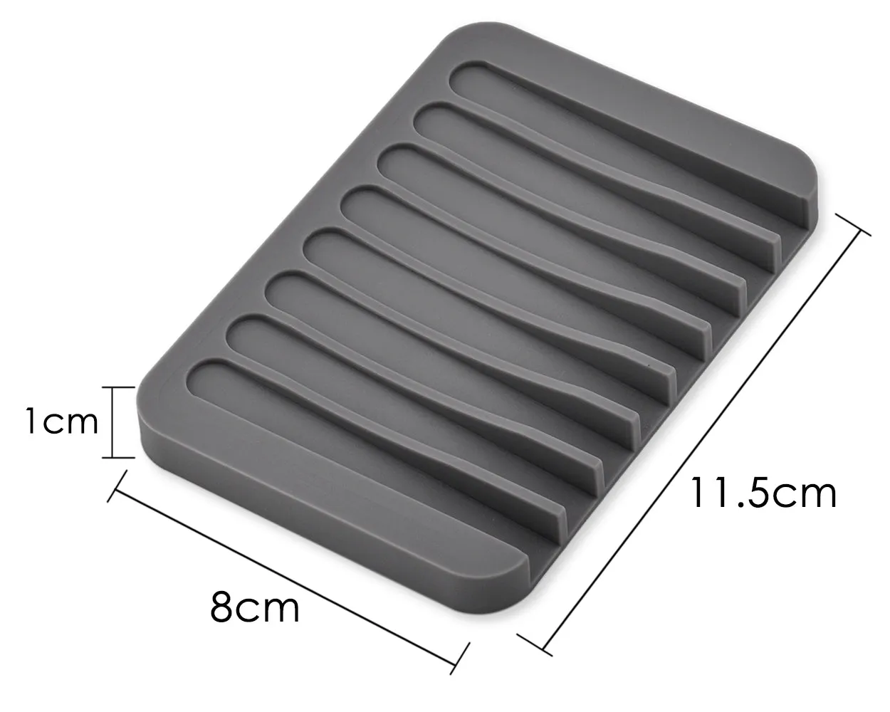 3 Pieces Silicone Shower Soap Dishes for Bathroom
