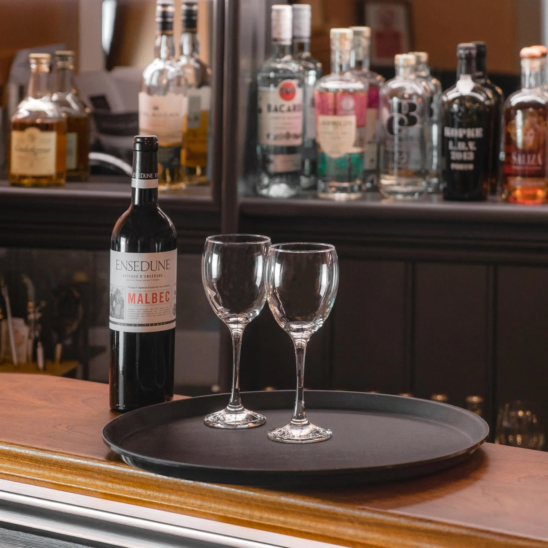 40cm Round Plastic Non-Slip Serving Tray - By Argon Tableware