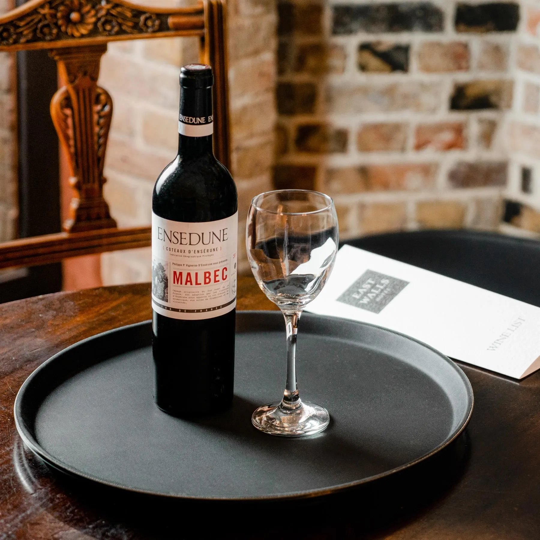 40cm Round Plastic Non-Slip Serving Tray - By Argon Tableware