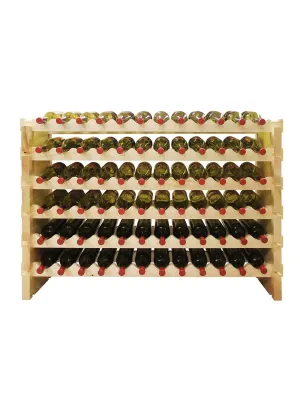 6 x 12 Bottle Modular Wine Rack (Natural)