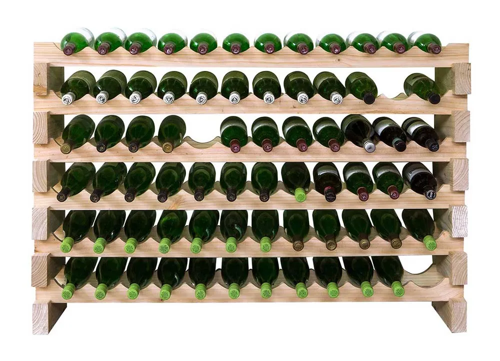 6 x 12 Bottle Modular Wine Rack (Natural)
