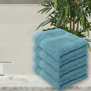 Bamboo Face Towel | Gentle on Skin | Super Absorbent | Teal Blue Set of 2