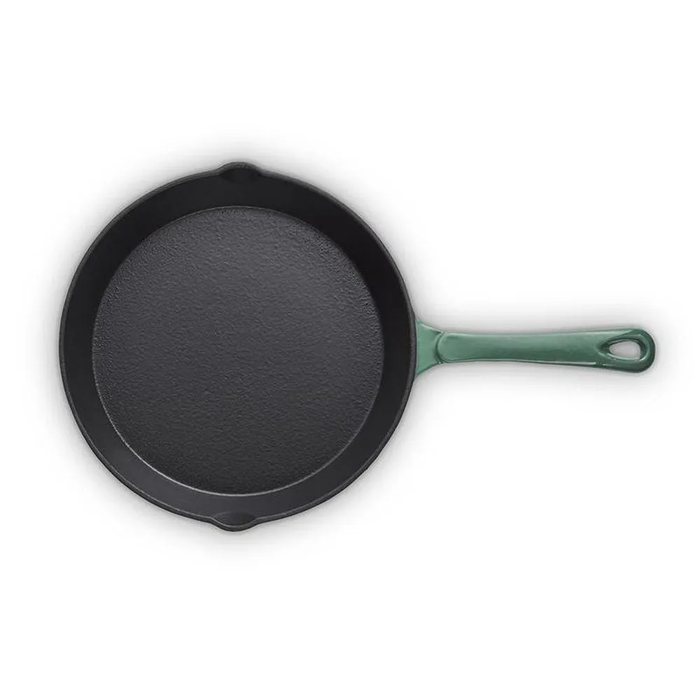 Barbary & Oak Foundry 26cm Verdigris Green Cast Iron Round Fry Pan