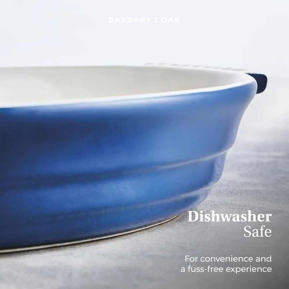 Barbary & Oak Set of 2 Limoges Blue Oval Oven Dishes