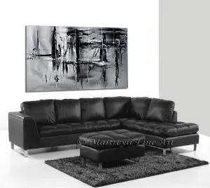Black and White Large Painting For Modern Homes - Light And Shade 2