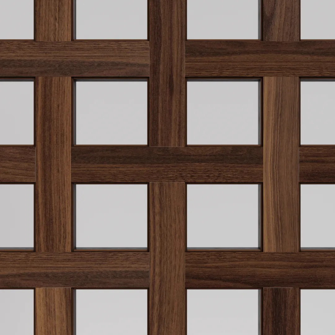 Cambria Basket Weave Wooden Front Door