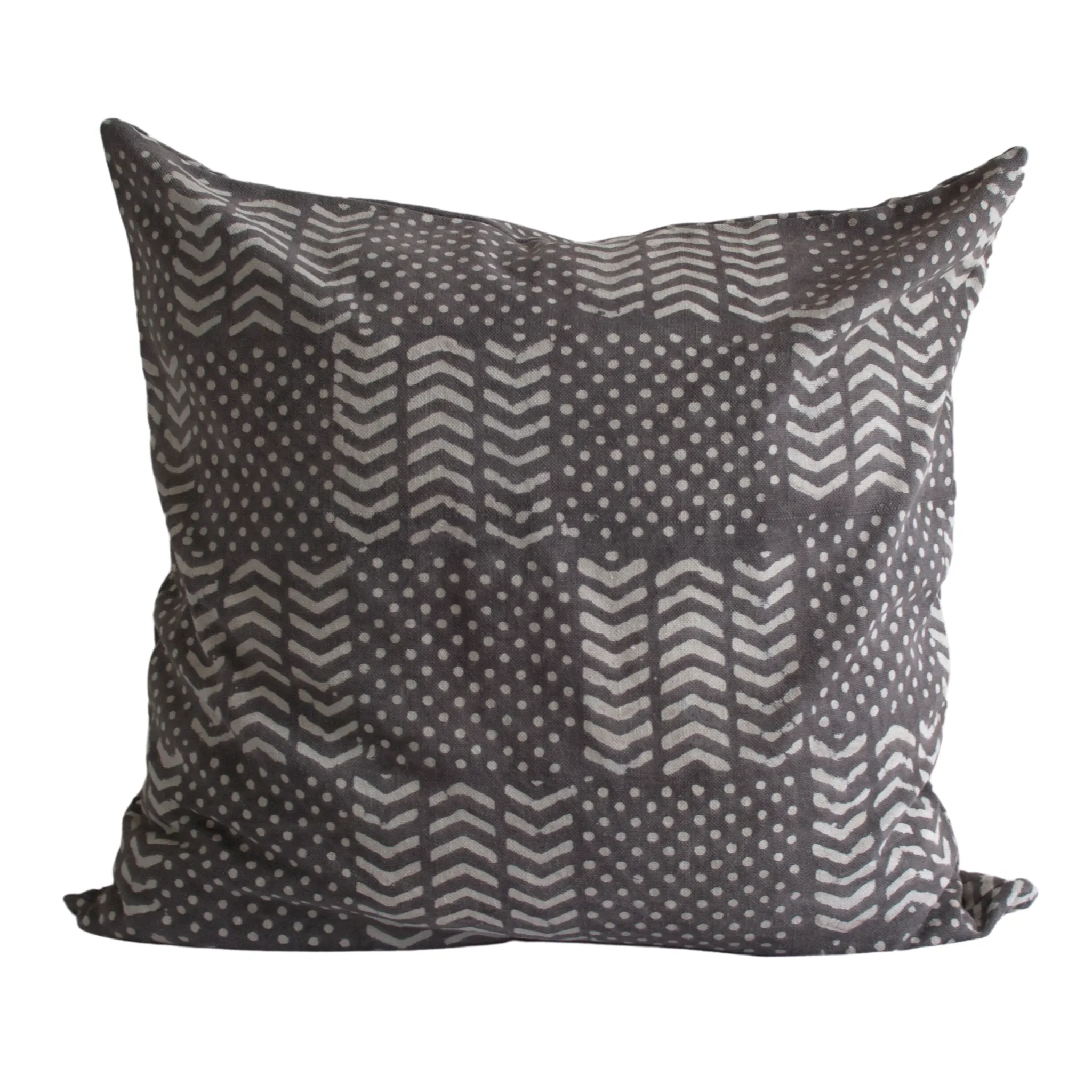 Chocolate Gray Throw Pillow Set of Two 24" x 24"