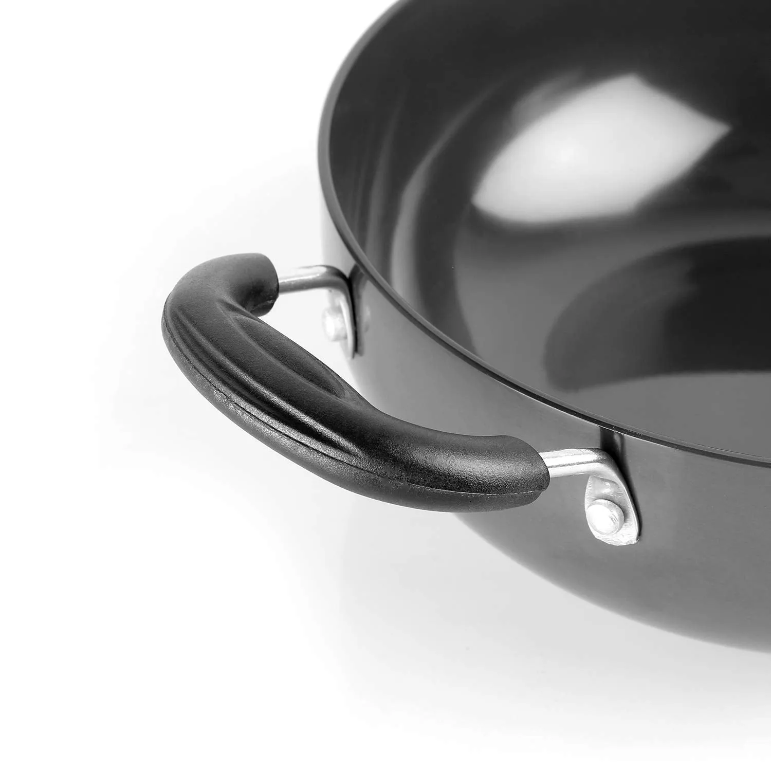 Classy Hard Anodised Kadhai with Lid, 2.5 Litres, Gas Stove Compatible