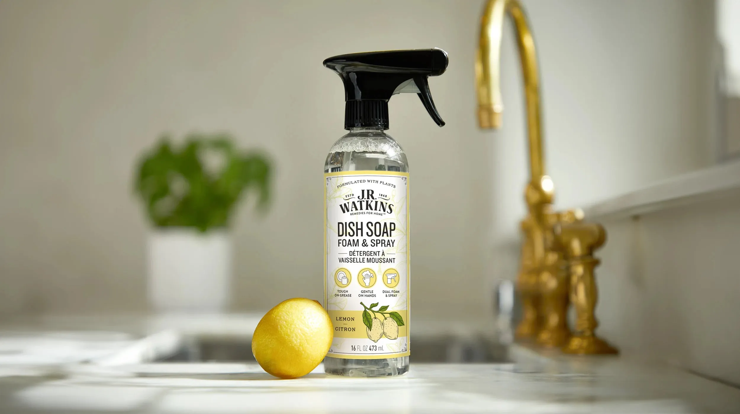 Dish Soap Foaming Lemon 16floz