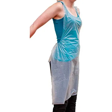Disposable Food Handling Light Poly Aprons, 0.5 Mil, 24" x 42", Waterproof
