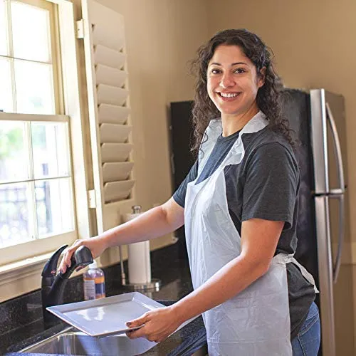 Disposable Food Handling Light Poly Aprons, 0.5 Mil, 24" x 42", Waterproof