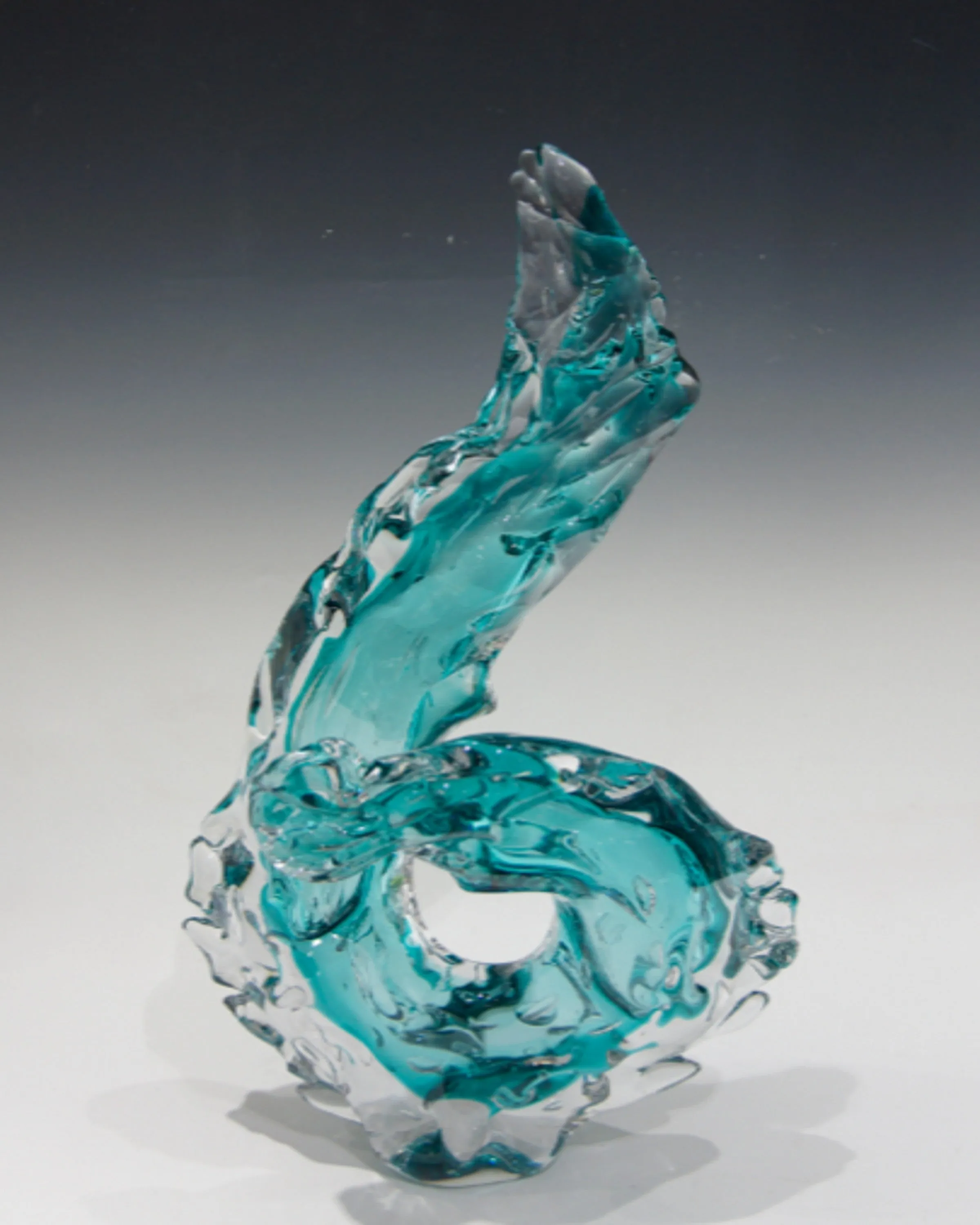 Draco Blue and Transparent Vases - Angie Homes