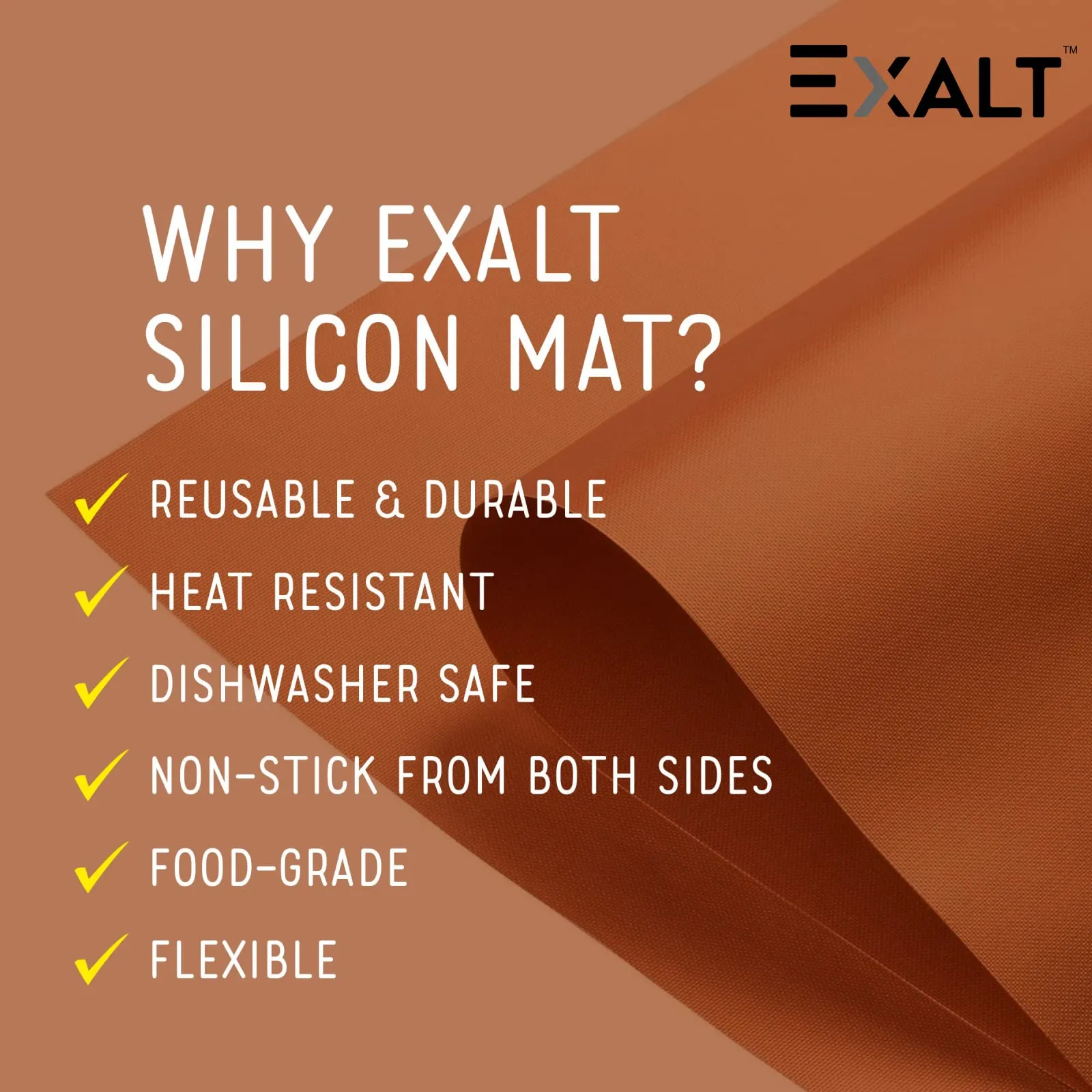 EXALT Silicone Baking Mat Roti Making Sheet Obbattu Sheet Holige Sheet Reusable Heat Resistant Baking Mat Chappathi Puran Poli Rolling Mat - Pack of 2