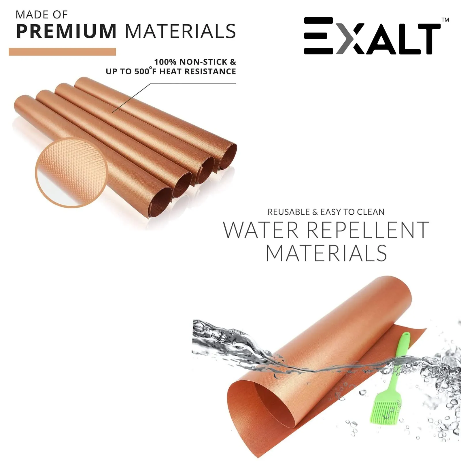 EXALT Silicone Baking Mat Roti Making Sheet Obbattu Sheet Holige Sheet Reusable Heat Resistant Baking Mat Chappathi Puran Poli Rolling Mat - Pack of 2