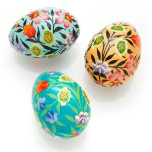 Floral Easter Eggs Set of 3