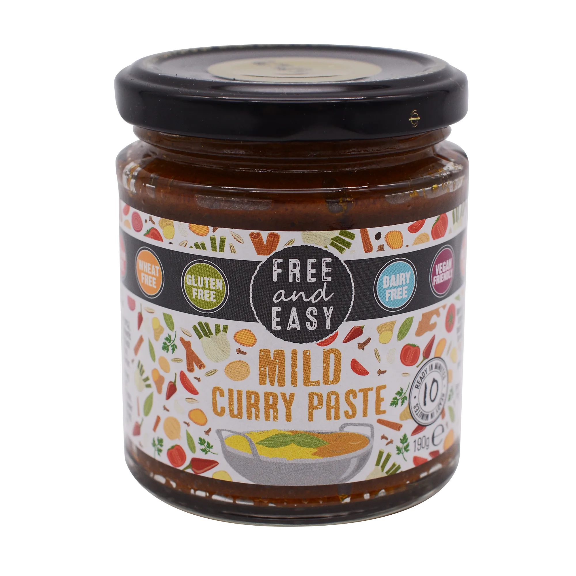 Free and Easy Organic Mild Curry Paste 190g