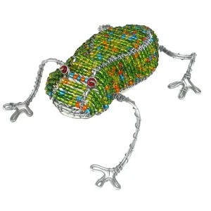 Handmade Frog in Wire and Beads South Africa
