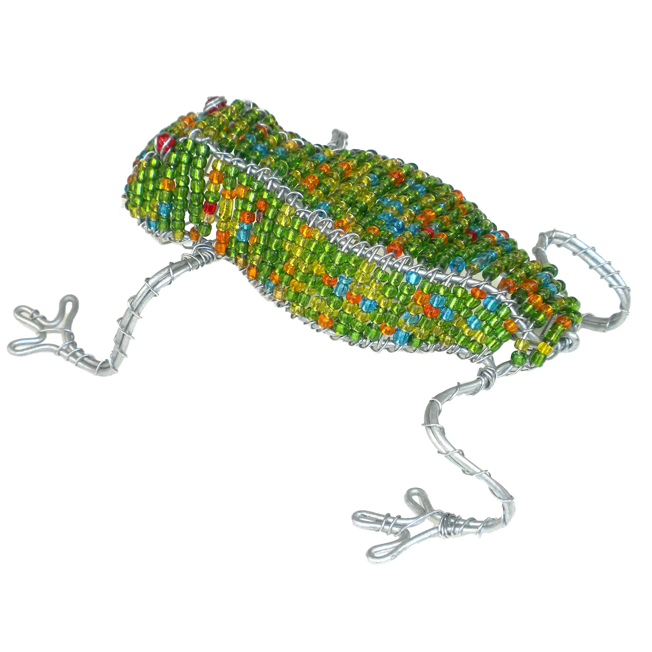 Handmade Frog in Wire and Beads South Africa