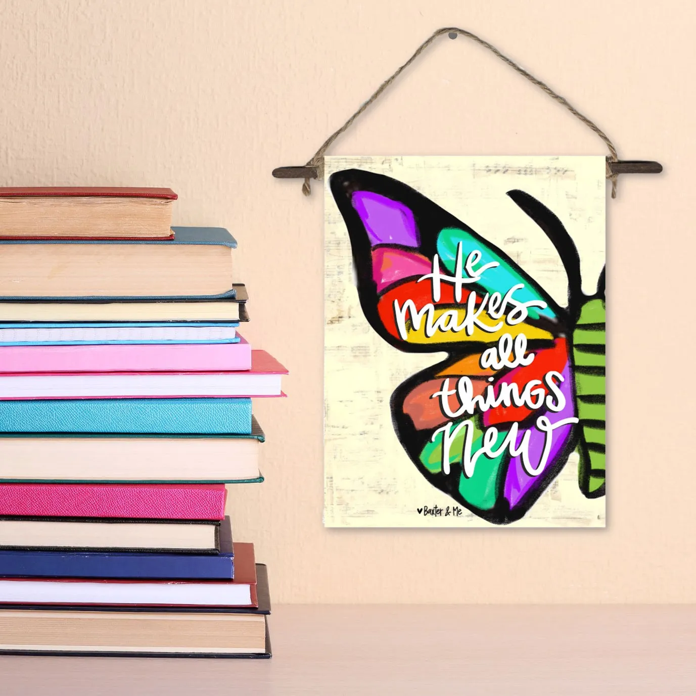 He Makes All Things New Butterfly Mini Wall Hanging