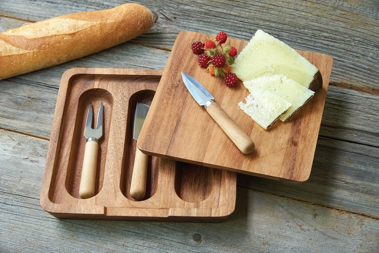 Ironwood Gourmet Cheese Board and Knife Set