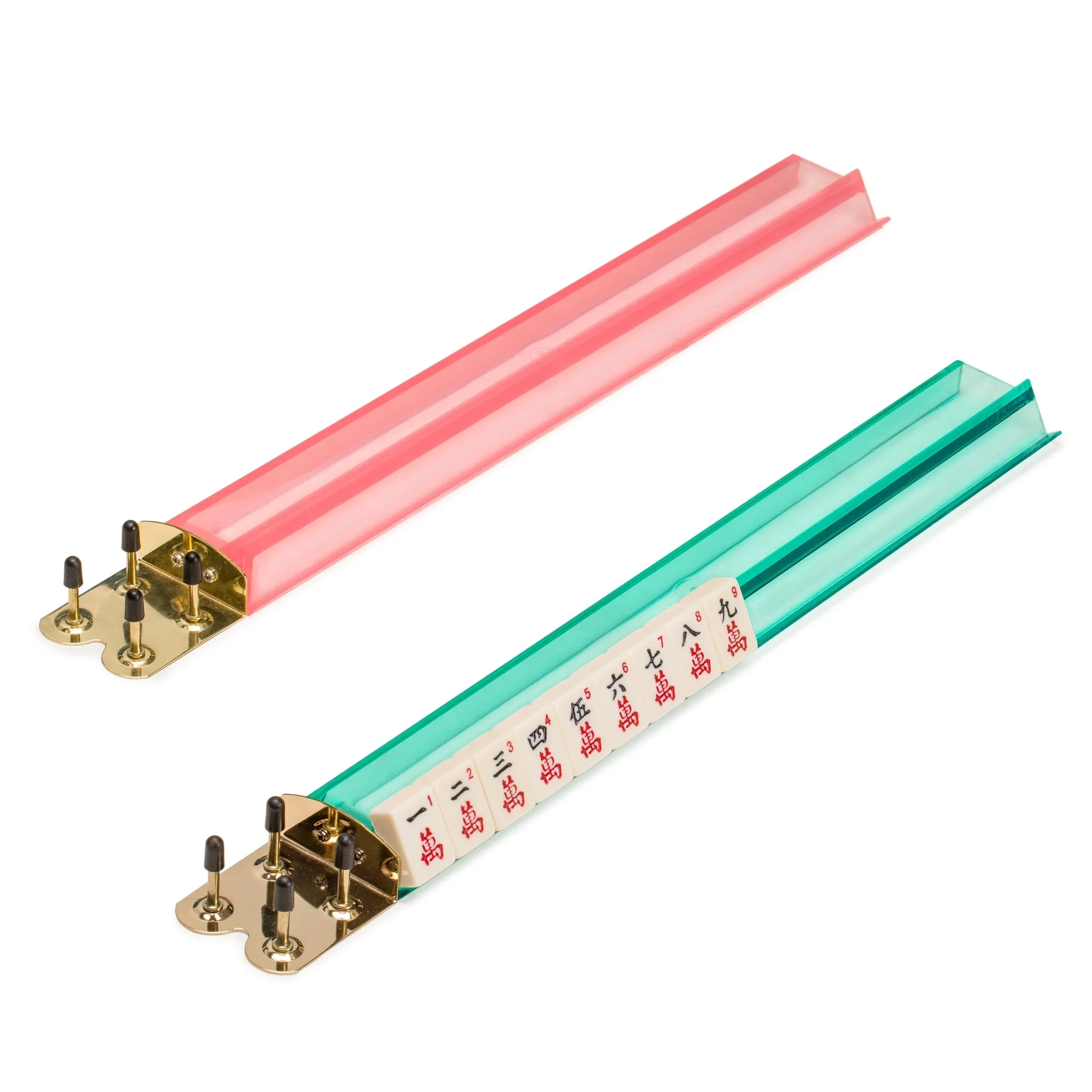 Jewel Tone Multi-Color Acrylic Mahjong Racks, 18" - Set of 4