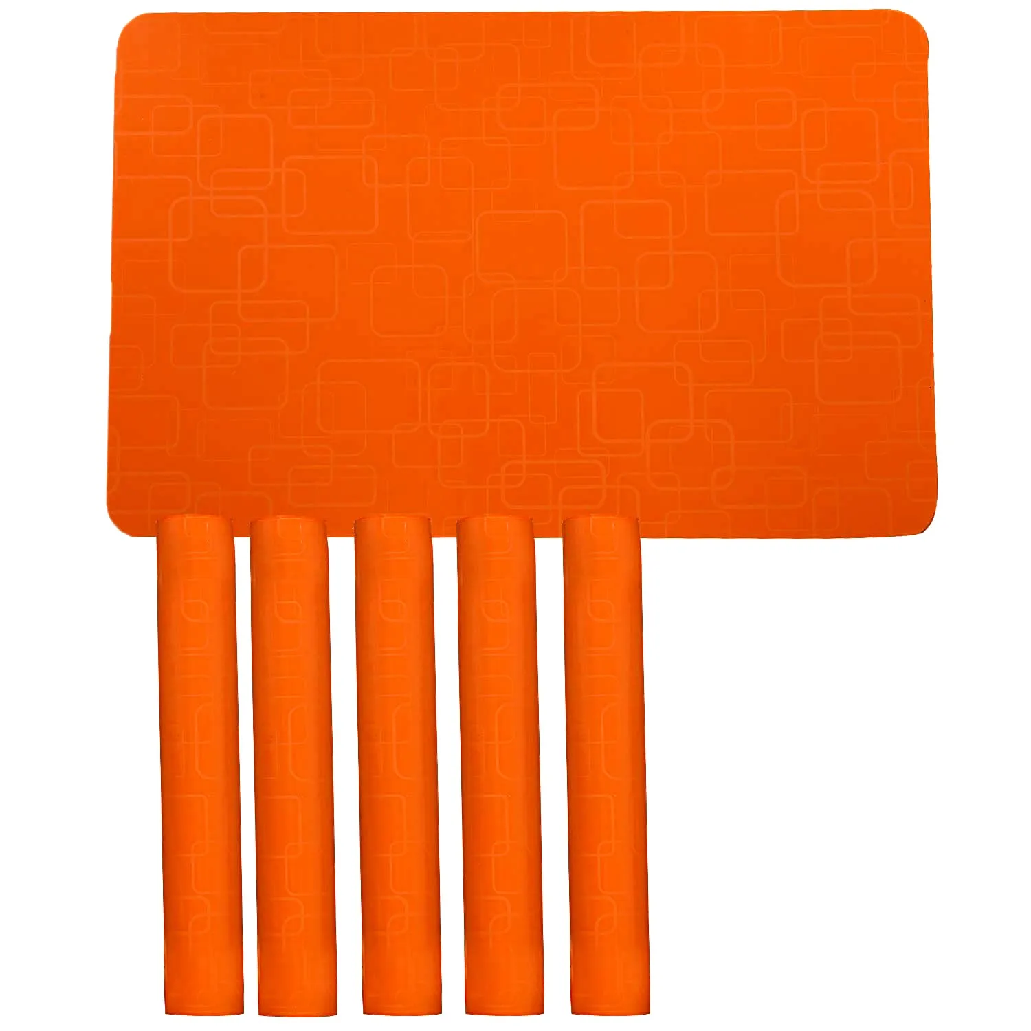 Kuber Industries Placemats Table Mats Easy to Clean PVC Place Mats for Dining, Set of 6 (Orange), Standard (HS39KUBMART021963, Polyvinyl Chloride)
