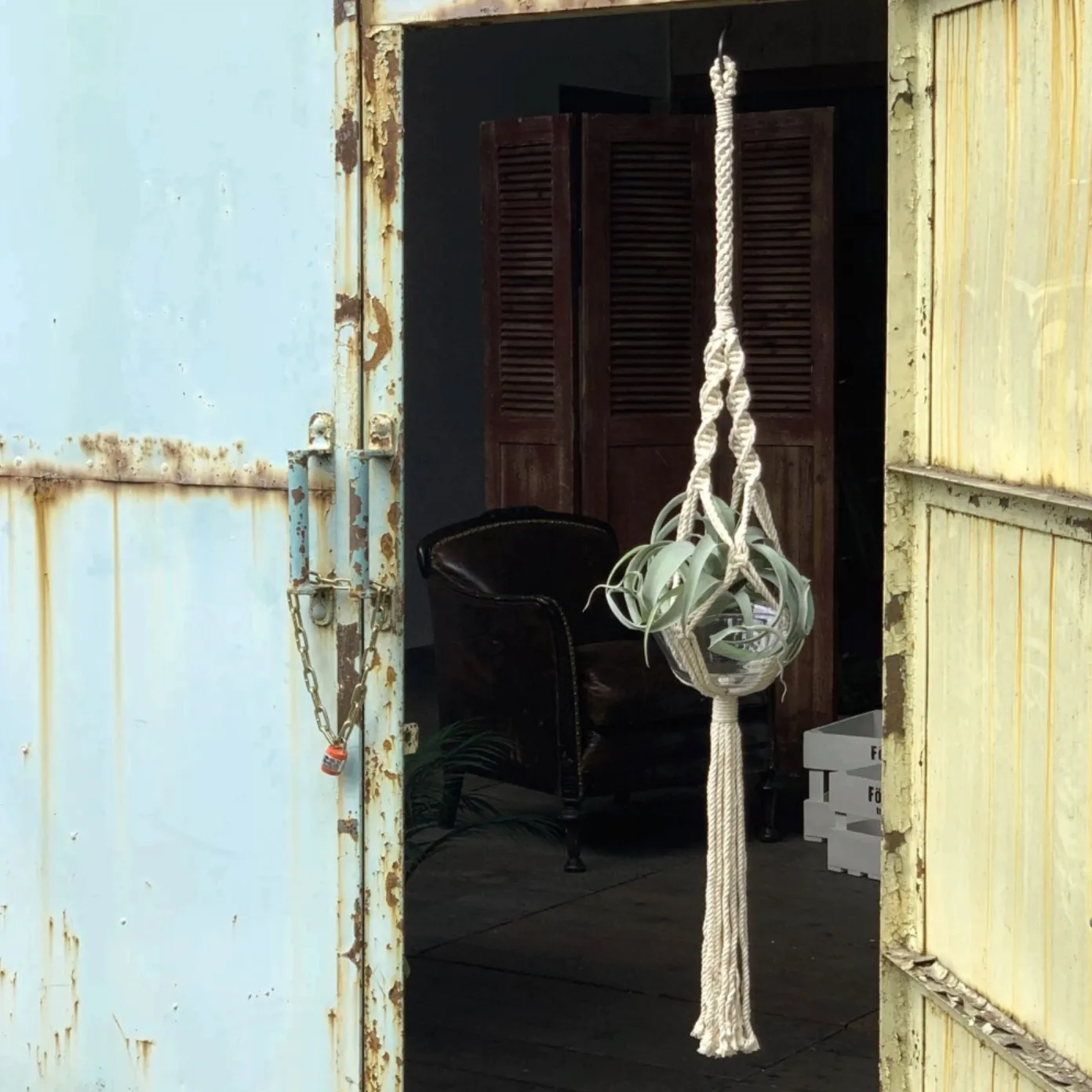 Large Macrame Plant Hanger in Natural