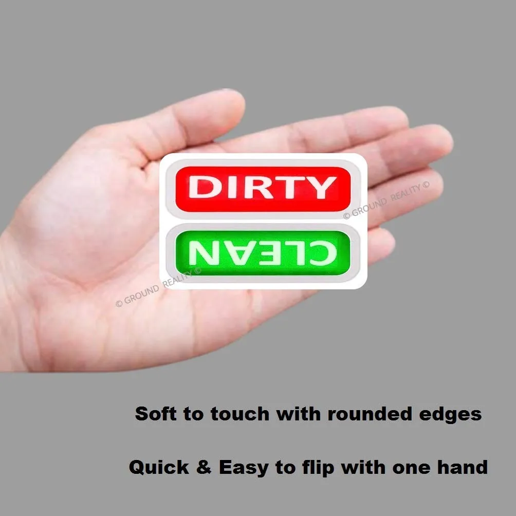 LOFTWARE Washing Machine and Dishwasher Magnet with Clean and Dirty Signage Colored Indicator; Bold Text Easy to Read; A Great Water Saver; Compact Size 3.5 x 2 inch Ideal Kitchen Gift - Pack of 2