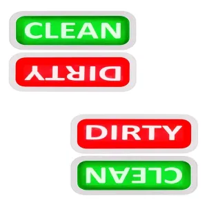 LOFTWARE Washing Machine and Dishwasher Magnet with Clean and Dirty Signage Colored Indicator; Bold Text Easy to Read; A Great Water Saver; Compact Size 3.5 x 2 inch Ideal Kitchen Gift - Pack of 2
