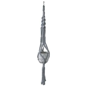 Macrame Plant Hanger in Gray