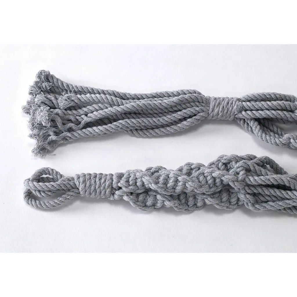 Macrame Plant Hanger in Gray