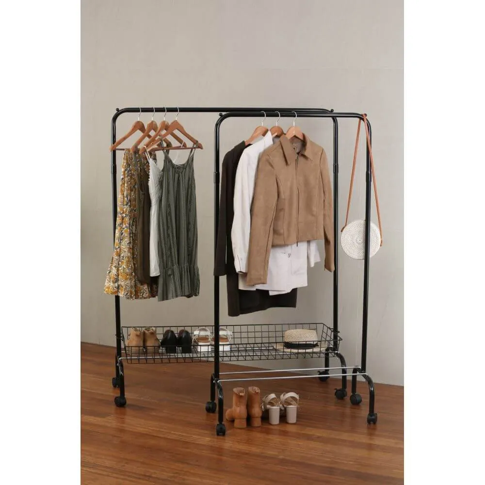 Mini Heavy Duty Clothes Rack Black