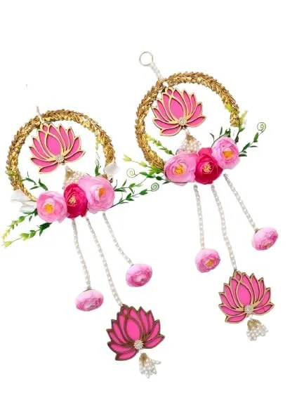 Nutts Handmade Lotus Peony Flower Hangings Decorative Garlands for Home, Event Decorations (1)