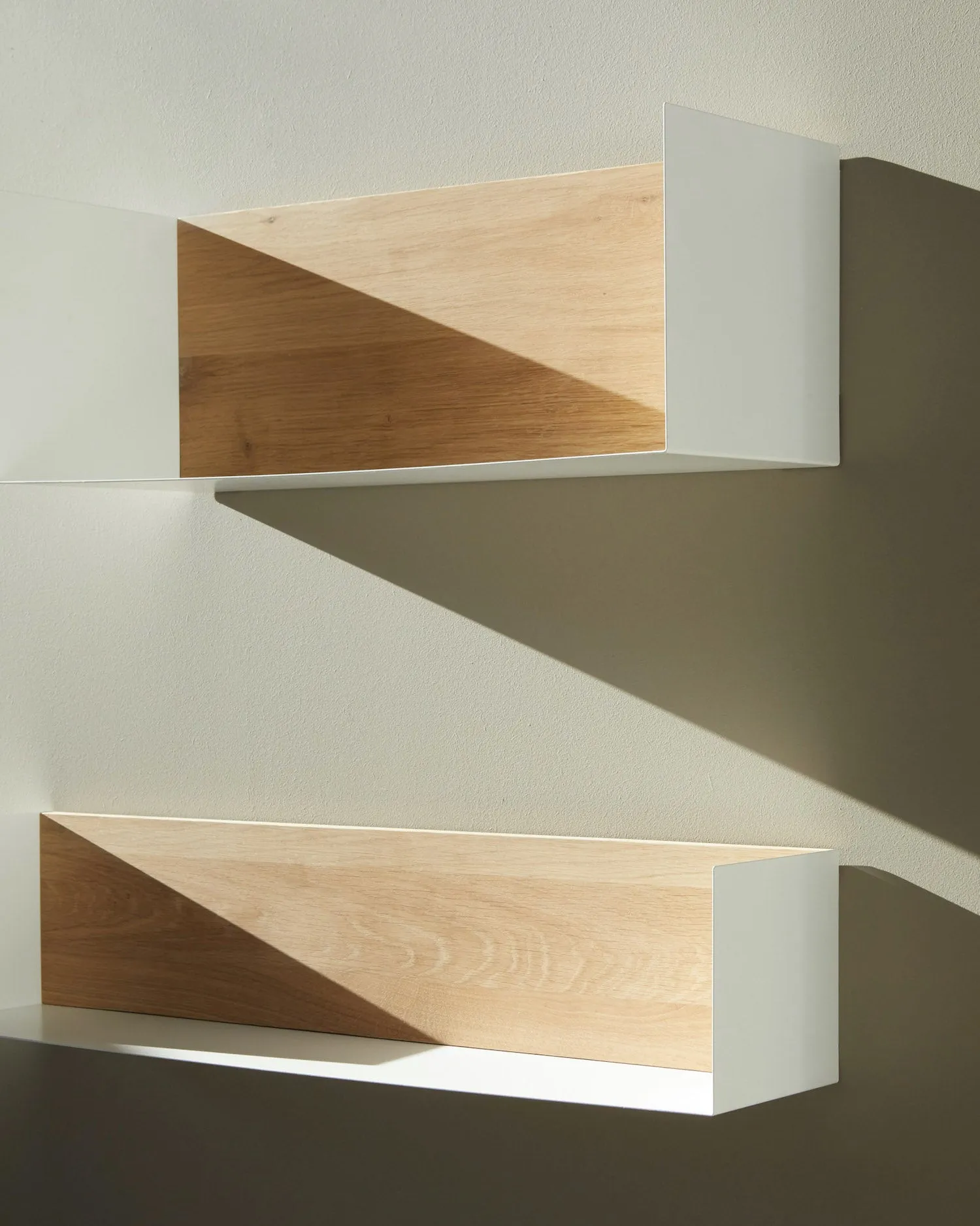 Modern White Oak U Shelf - Medium/Large Size