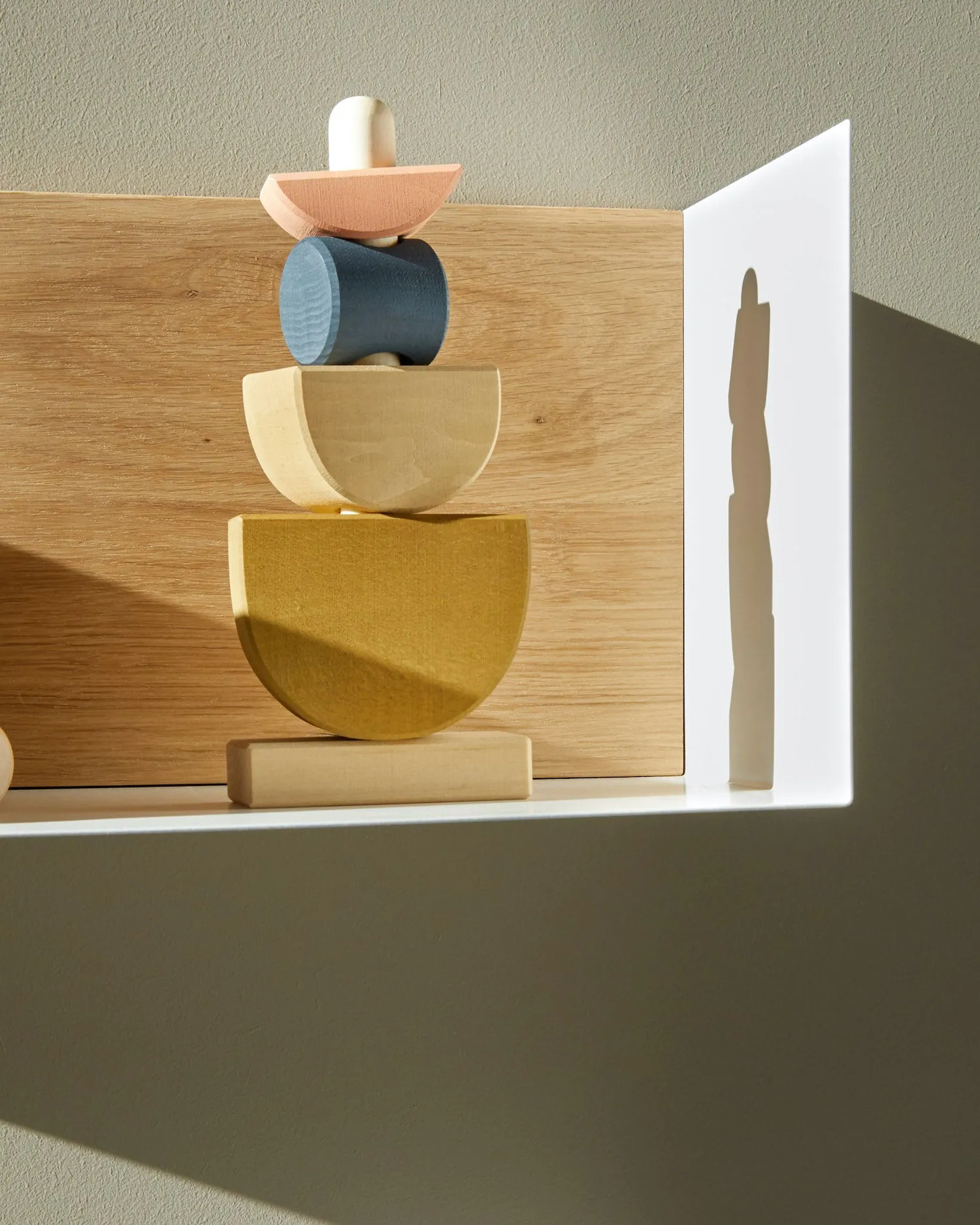 Modern White Oak U Shelf - Medium/Large Size