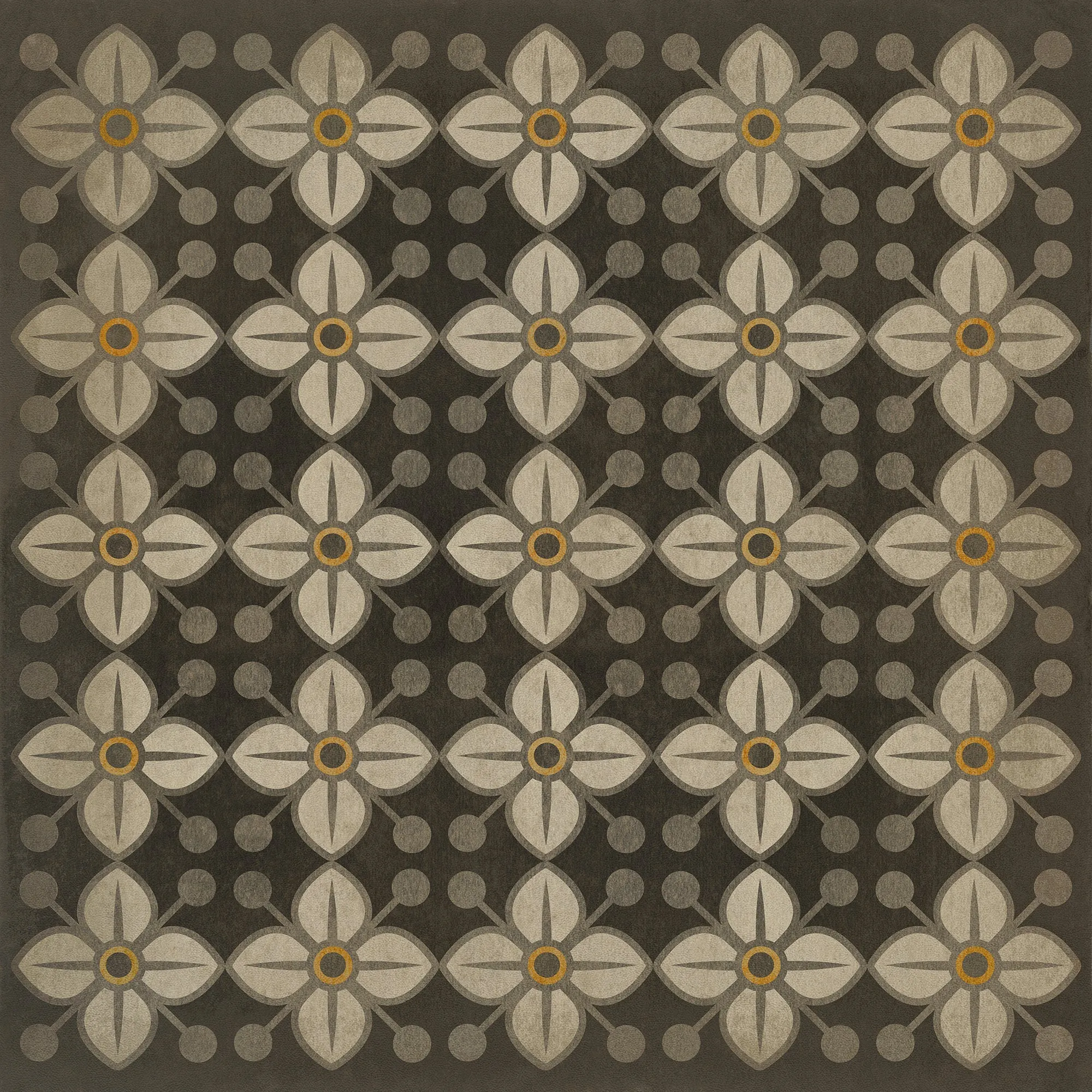 Pattern 32 Daffodils Vinyl Floor Cloth