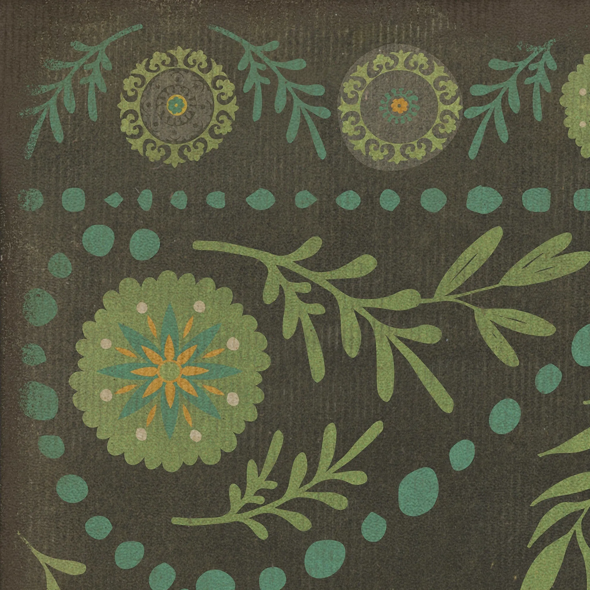 Pattern 38 A Hedge Between Keeps Vinyl Floor Cloth