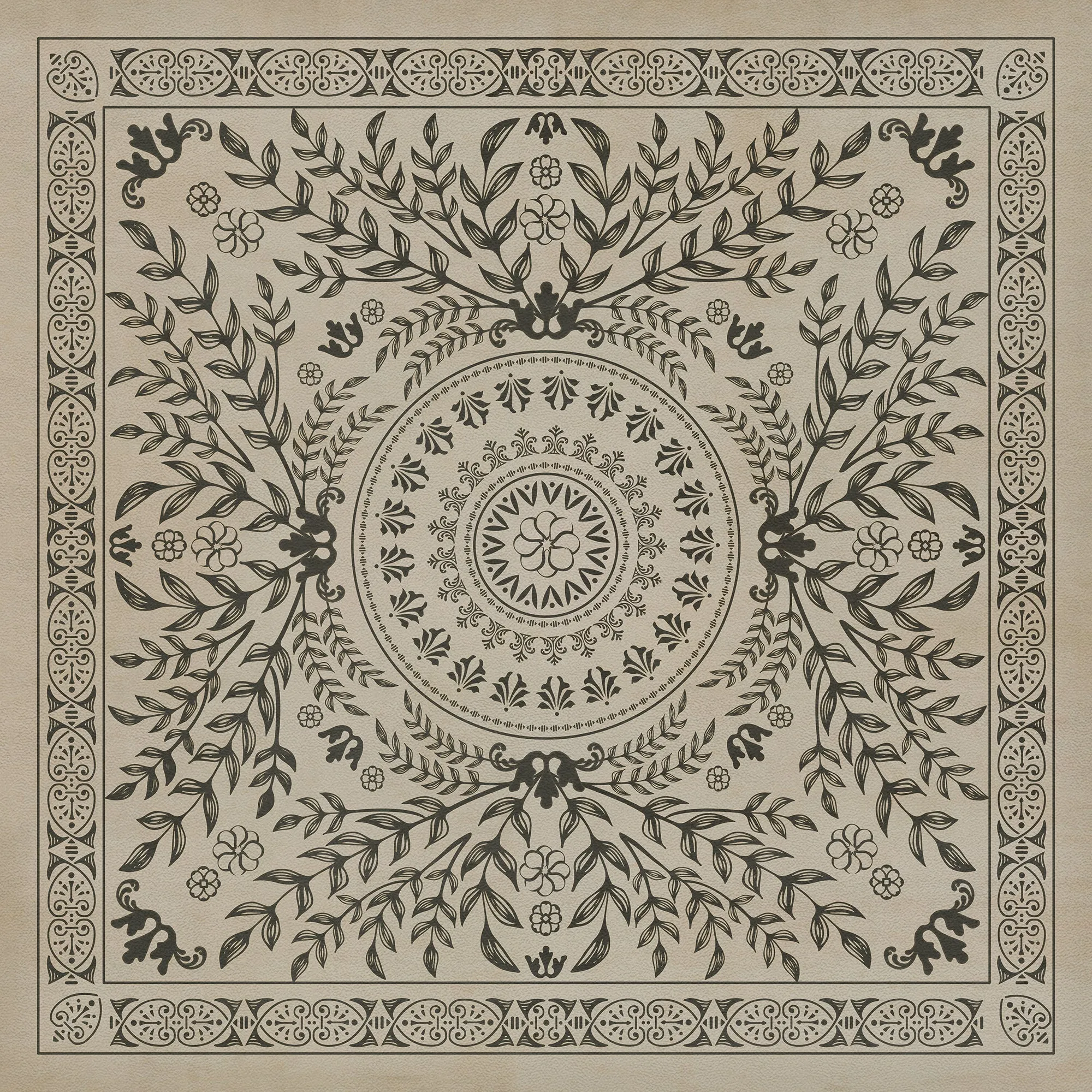 Pattern 40 Drummond Castle Vinyl Floor Cloth