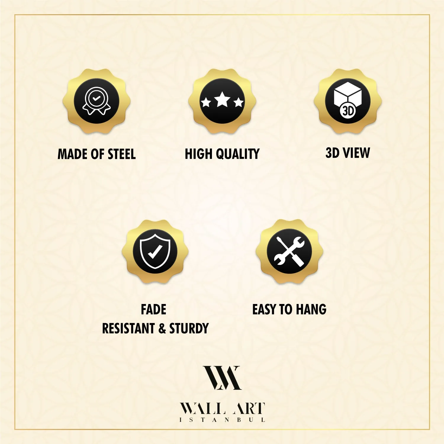 "Eat And Drink: But Waste Not By Excess" Surah Al-A'raf Ayat 31 Written Metal Wall Art - WAM197