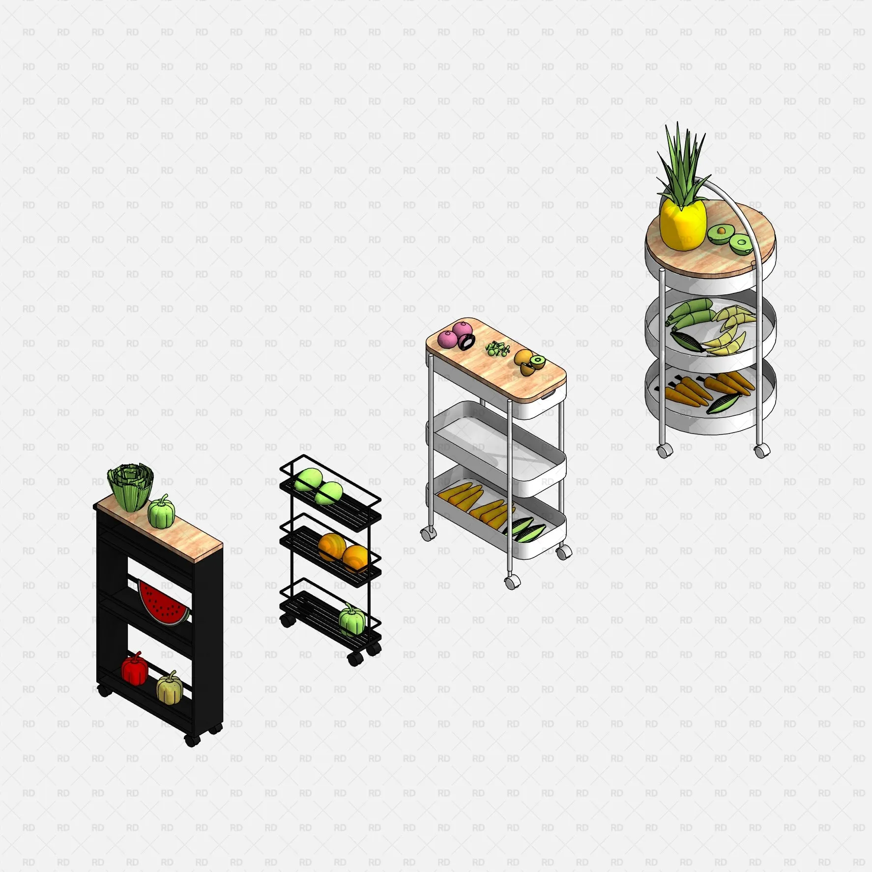 Revit Food and Drink (93 Objects)