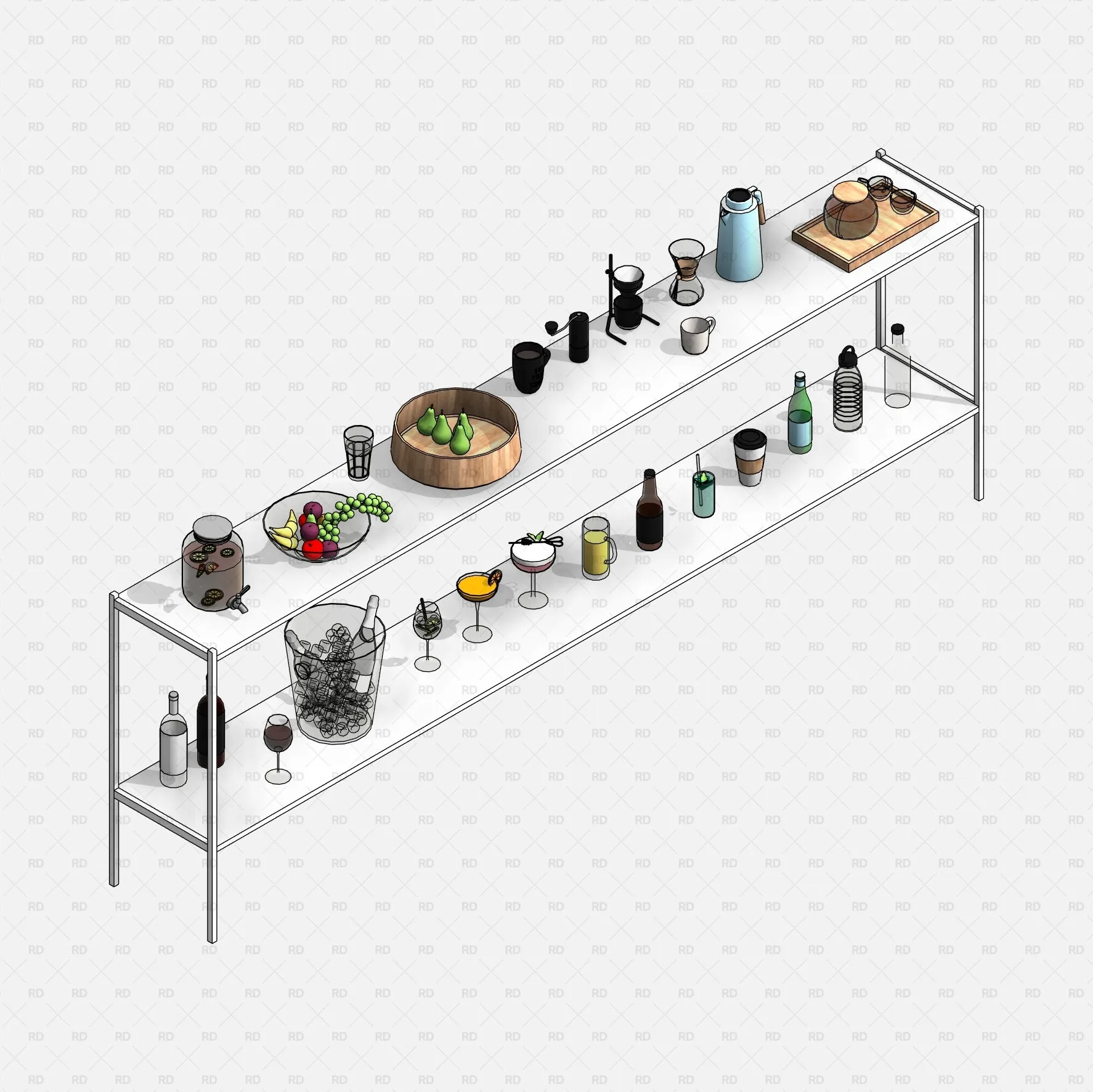 Revit Food and Drink (93 Objects)