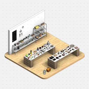 Revit Food and Drink (93 Objects)