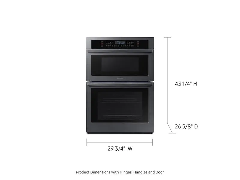 Samsung NQ70T5511DG 30" Smart Electric Wall Oven with Microwave Combination in Black Stainless Steel