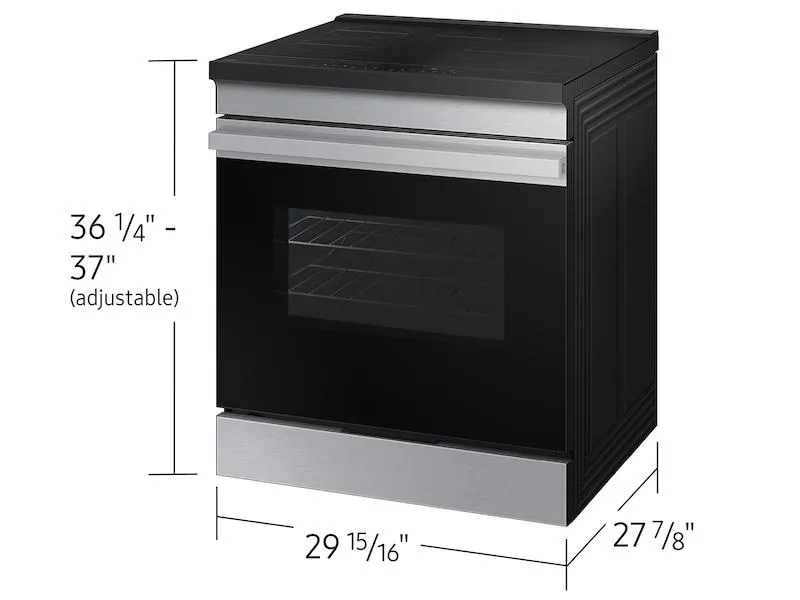 Samsung NSI6DG9100SR Bespoke 6.3 cu. ft. Smart Slide-In Induction Range with Anti-Scratch Glass Cooktop in Stainless Steel