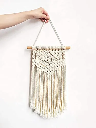 SATYAM KRAFT 1 Pcs Handmade Cotton Dori Dream Catcher Wall Hanging with LED Light Home Decor, Accessories for Good Luck for Positive for Balcony, Gift, Car, Wind Chimes, Room,Cafe(Random Design)