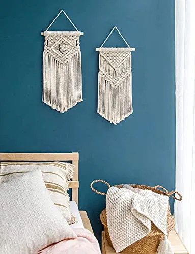 SATYAM KRAFT 1 Pcs Handmade Cotton Dori Dream Catcher Wall Hanging with LED Light Home Decor, Accessories for Good Luck for Positive for Balcony, Gift, Car, Wind Chimes, Room,Cafe(Random Design)