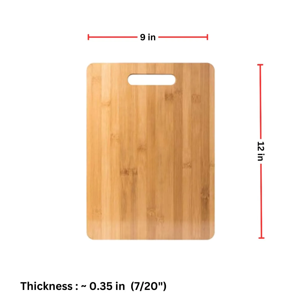 (Set of 12) 12"X9" Bulk Plain Bamboo Serving Tray, Platter, Cutting Board for Customized, Personalized Engraving Gifts (With Handle)
