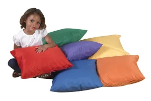 SET OF SIX 17" SOFT PILLOWS-Primary